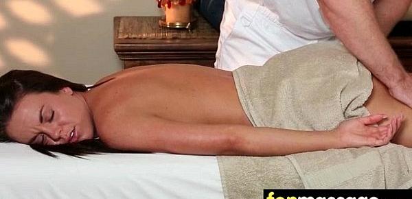  Sexy teen babe sucks and fucks at the massage table 13